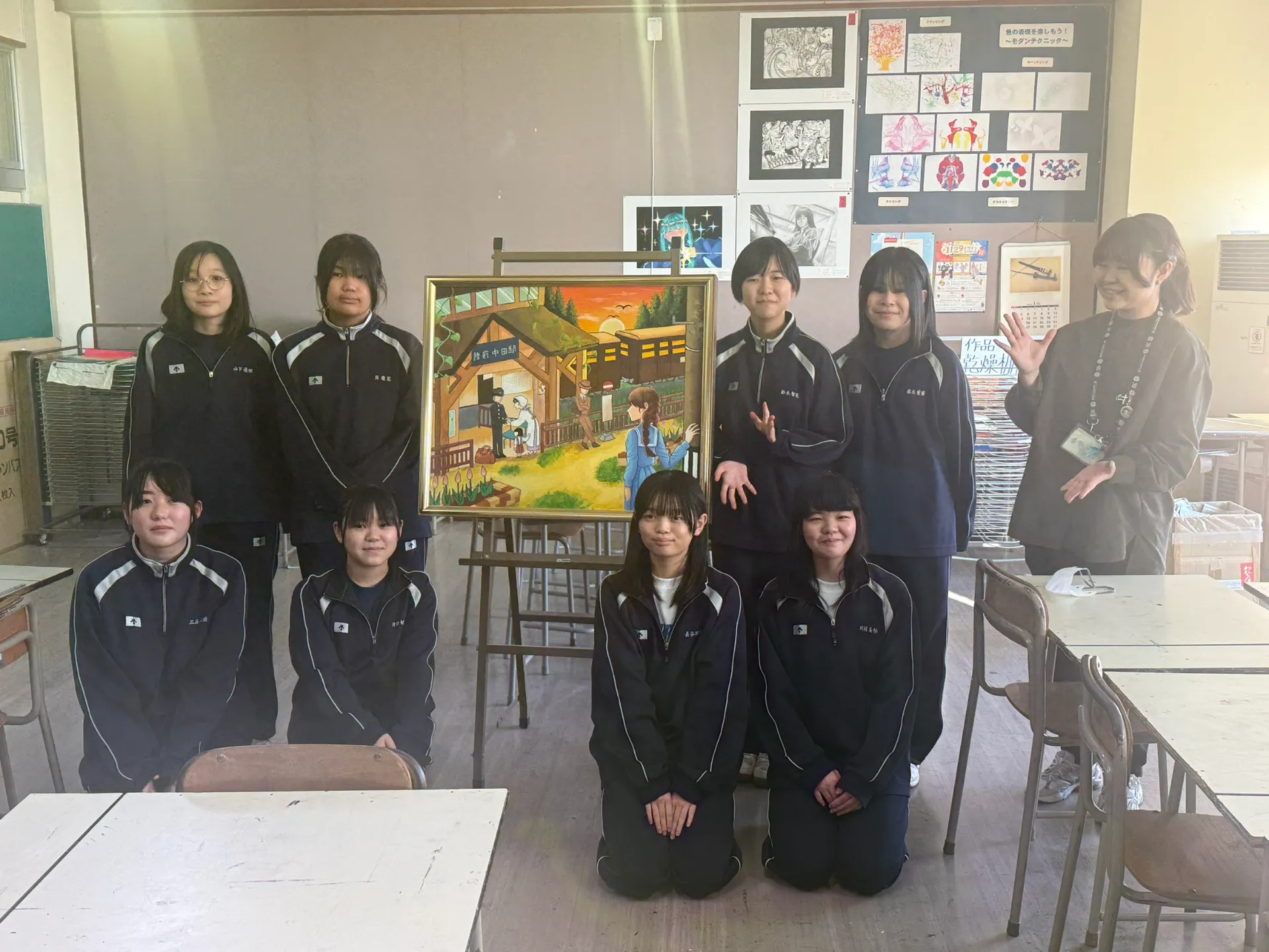 【活動報告】100年前の南仙台を描く壁画が完成！袋原中学校の皆さんと共に